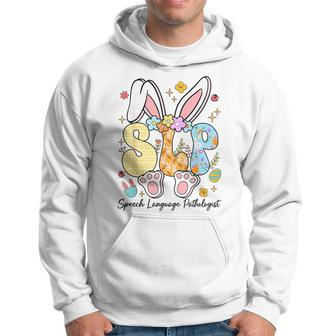 Speech Language Pathologist Bunny Bunnies Happy Easter Slp Hoodie | Mazezy