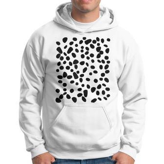 Spotted White With Black Polka Dots Dalmatian Hoodie - Thegiftio UK