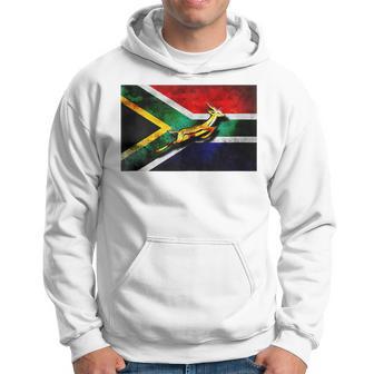 Springbok Bokke South African Flag Vintage Rugby Hoodie - Monsterry