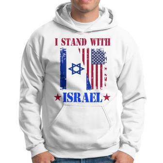I Stand With Israel Isreal Strong Israel Us Flag Hoodie - Monsterry UK