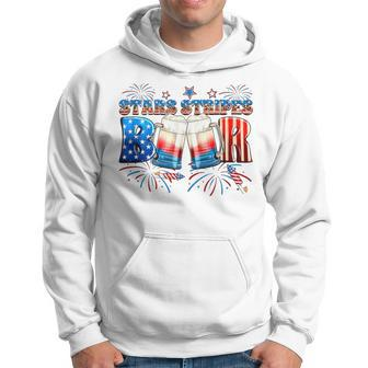 Stars Stripes Beer America Flag 4Th Of July Independence Day Hoodie - Monsterry
