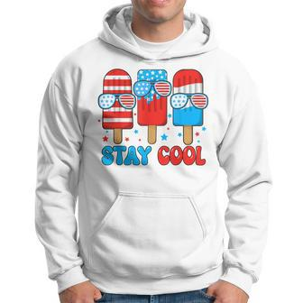 Stay Cool 4Th July Popsicle Usa Flag Boy Toddler Hoodie - Monsterry