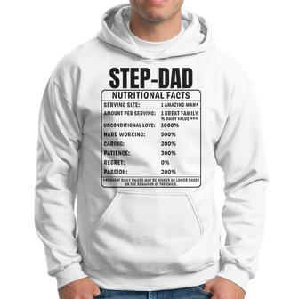 Step-Dad Nutrition Facts Fathers Day Bonus Papa Dada Hoodie - Seseable