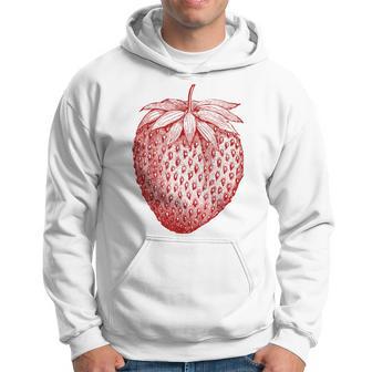 Strawberry Fruit Retro Vintage Graphics Strawberry Hoodie - Thegiftio UK