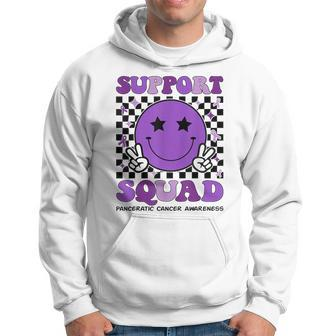 Support Squad Purple Ribbon Pancreatic Cancer Awareness Hoodie - Seseable