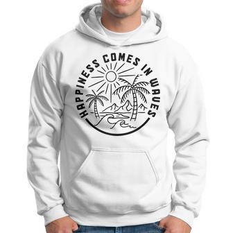 Surfing Waves Vintage Beach Summer Surf Surfer Hoodie - Monsterry