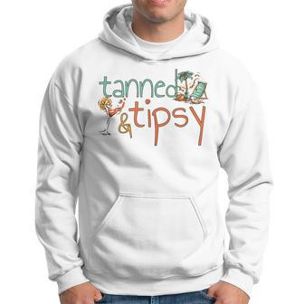 Tanned And Tipsy Summer Cocktail Beach Vintage Hoodie - Monsterry AU
