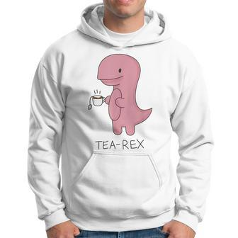Tea Rex Dinosaur Cartoon Lover Cute Dino Hoodie - Thegiftio UK