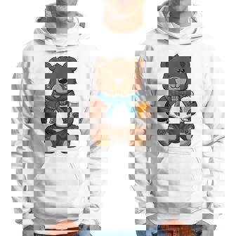 Teddy Bear Has A Beer In His Paws Men's Day Father's Day Hoodie | Mazezy