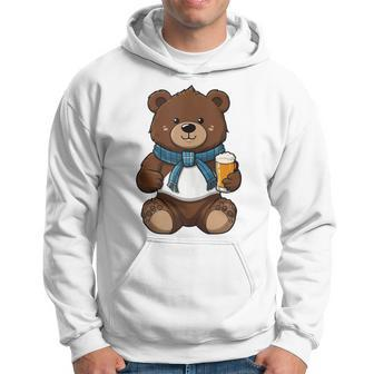 Teddy Bear Has A Beer In His Paws Men's Day Father's Day Hoodie - Seseable