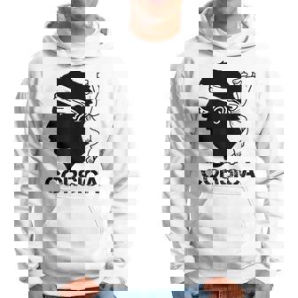 Tête De Maure Corse Avec Bandana Blanc Idée Cadeau Corse Sweat à capuche - Cadeauxyz