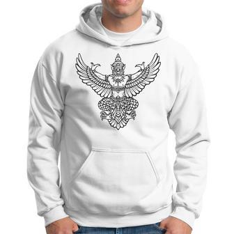 Thai Garuda Emblem Thailand Seal Hindu Buddhist Hoodie - Monsterry