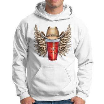 Tobi Red Solo Cup With Wings Cowboy Hat Hoodie - Seseable