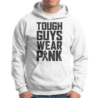 Tough Guys Wear Pink Breast Cancer Awareness Boys Hoodie - Monsterry UK