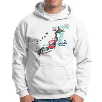 Travel Asia Japan Map Tokyo Japanese Vacation Souvenir Hoodie | Mazezy