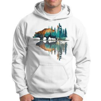 Trees Reflection Wildlife Nature Animal Bear Outdoor Forest Hoodie - Seseable