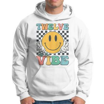 Twelve Is A Vibe 12Th Birthday Smile Face Hippie Boys Girls Hoodie - Seseable