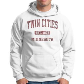 Twin Cities Minnesota Mn Vintage Athletic Sports Hoodie - Monsterry CA