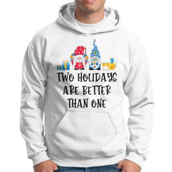 Two Holidays Are Better Than One Christmas Hanukkah Jewish Hoodie | Mazezy CA
