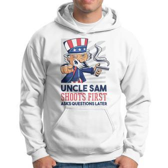 Uncle Sam Shoots First Asks Questions Later Hoodie - Monsterry