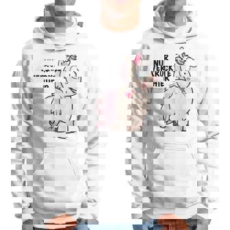 Unicorn Nur Verrückte Hier By Nici Hoodie - Seseable