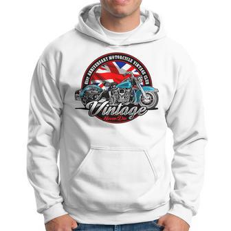 Union Jack Motorcycle Vintage Motorbike Biker British Flag Hoodie - Thegiftio UK
