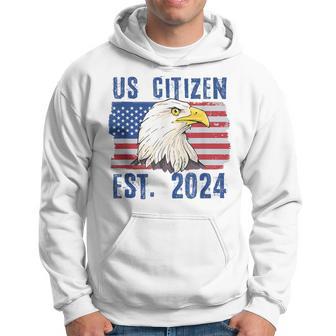 Us Citizen Est 2024 Citizenship New Usa Citizen Hoodie - Thegiftio UK