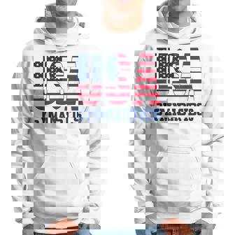 Usa With American Flag Gymnastics Sports Hoodie - Monsterry