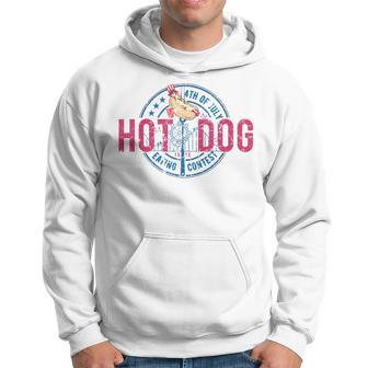 Vintage 4Th Of July Hot Dog Eating Contest Hot Dog Hoodie - Monsterry CA