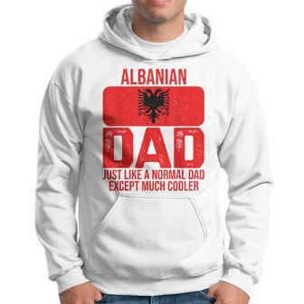 Vintage Albanian Dad Albania Flag Father's Day Hoodie - Monsterry UK