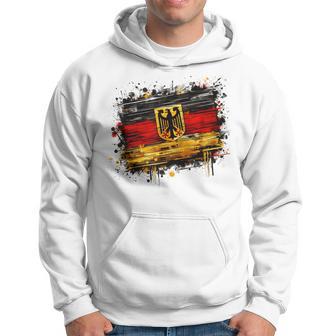 Vintage Deutsch Banner Fan Deutschland Flagge Retro Kunst Kapuzenpullover - Geschenkecke