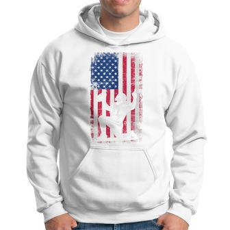 Vintage Football American Flag For Dad And Father's Day Hoodie - Seseable