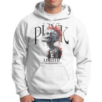 Vintage Graffiti Biker Rocker Skull Punk Horror Skull Hoodie - Thegiftio UK