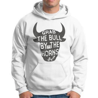 Vintage Inspiration Grab Bull Horns Rodeo Cow Riding Hoodie - Monsterry DE