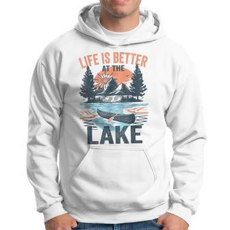 Vintage Retro Life Is Better At The Lake Lake Life Hoodie - Monsterry