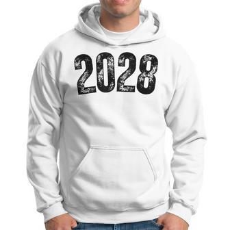 Vintage Senior 2028 Class Of 2028 First Day Of School 2028 Hoodie - Seseable