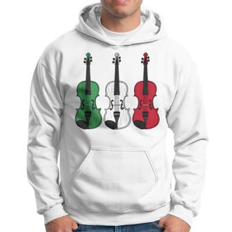 Violin Italian Flag Violinist String Musician Italy Hoodie - Monsterry DE