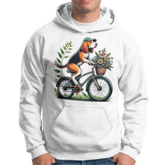 Walker Treeing Dog Coonhound Riding A Bicycle Cycling Hoodie - Thegiftio UK