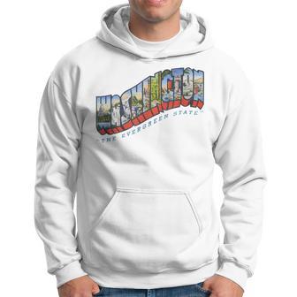 Washington Wa The Evergreen State Vintage Souvenir Hoodie - Monsterry AU