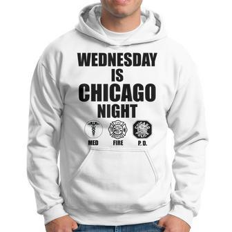 Wednesday Is Chicago Night Med Fire Pd Hoodie - Thegiftio UK