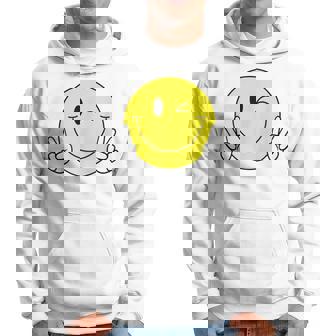 Winking Smile Face Peace Camisa Con Diseño De Cara Sonriente Sudadera - Regaloses