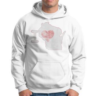 Wisconsin Home State T I Love Wisconsin Vintage Hoodie - Monsterry