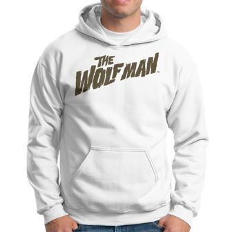 The Wolf Man Original In Brown Font Hoodie - Monsterry