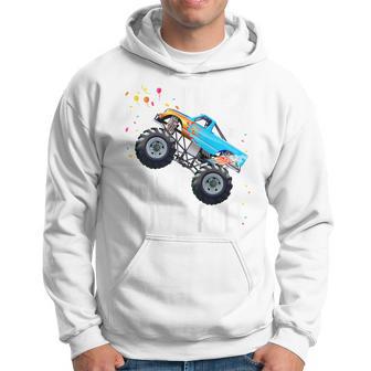 Youth 3 Year Old 3Rd Birthday Boy Monster Truck Car T Hoodie - Thegiftio UK