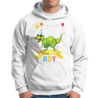 Youth 4 Year Old 4Th Birthday Boy T Rex Dinosaur Hoodie - Thegiftio UK