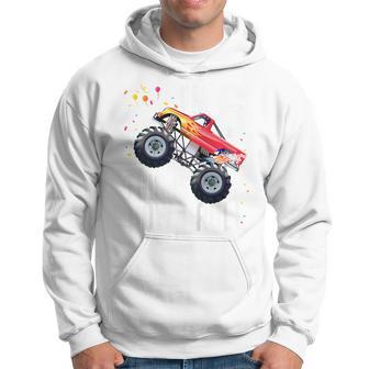 Youth 6 Year Old Monster Truck Car 6Th Birthday Boy Hoodie - Thegiftio UK