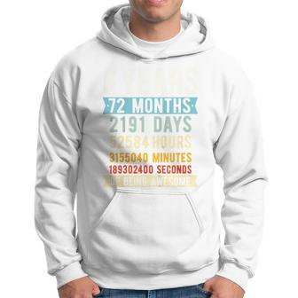 Youth 6Th Birthday 6 Years Old Vintage Retro 72 Months Hoodie - Monsterry