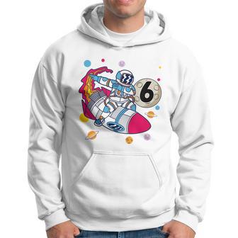 Youth 6Th Birthday Astronaut Dab Space Theme 6 Year Boy Bro I'm 6 Hoodie - Thegiftio UK