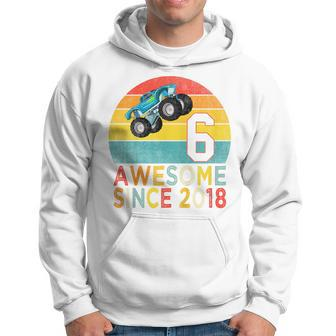 Youth 6Th Birthday Monster Truck Lover 6 Years Old Vintage Retro Hoodie - Monsterry