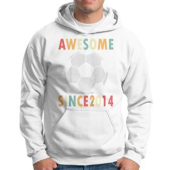 Youth 8Th Birthday Soccer Lover 8 Years Old Vintage Retro Hoodie - Monsterry AU